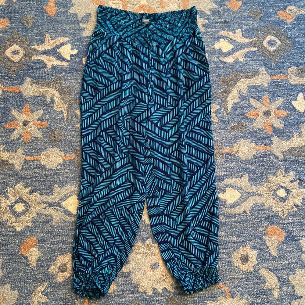 Aerie Drawstring Harem Boho Pants 100% Viscose